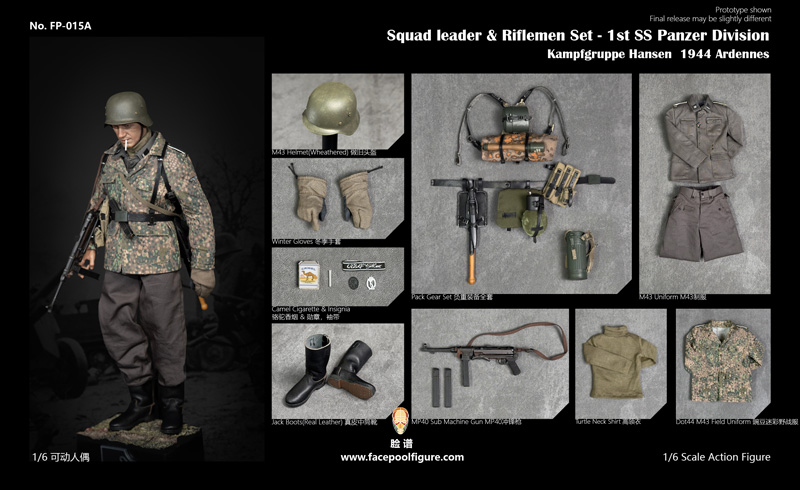 Facepoolfigure】FP015A 1/6 1st SS Panzer Division Kampfgruppe