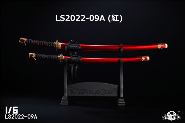 龍山重工】LS2022-09 ダイカスト合金 日本刀 2本セット&掛け台（刀