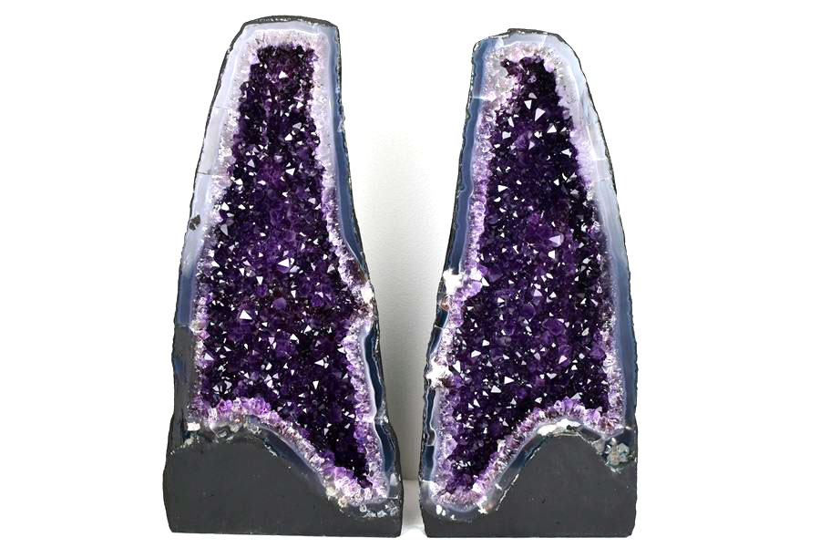 アメジスト ペアドーム アメジストジオード 紫水晶｜置物｜インテリア