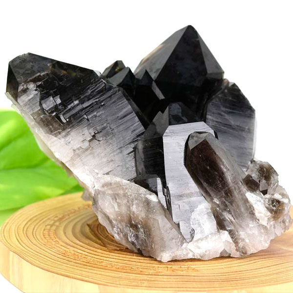 天然 黒水晶（モリオン）丸玉 置物｜魔除けの代表石｜アップストーン