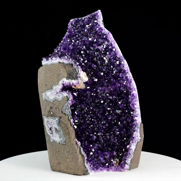 ウルグアイ産 アメジスト クラスター原石（カットベース・スタンド