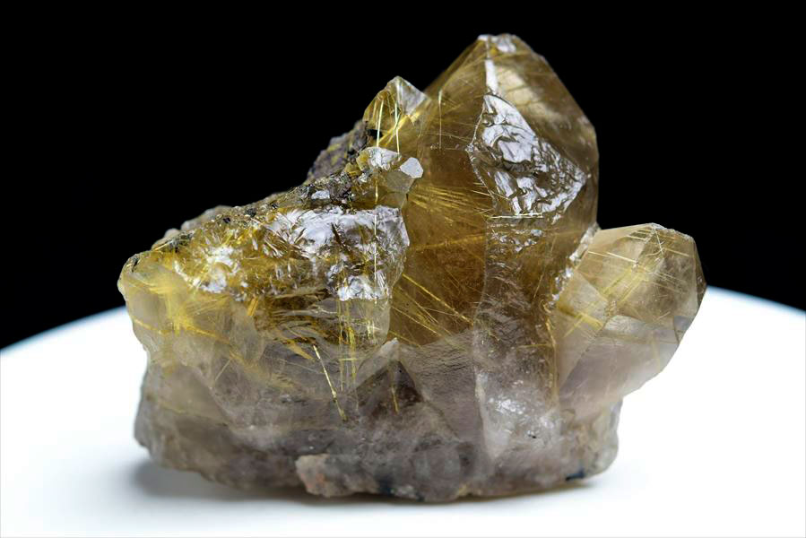 ブラジル産 ゴールドルチルクォーツ クラスター原石｜アップストーン