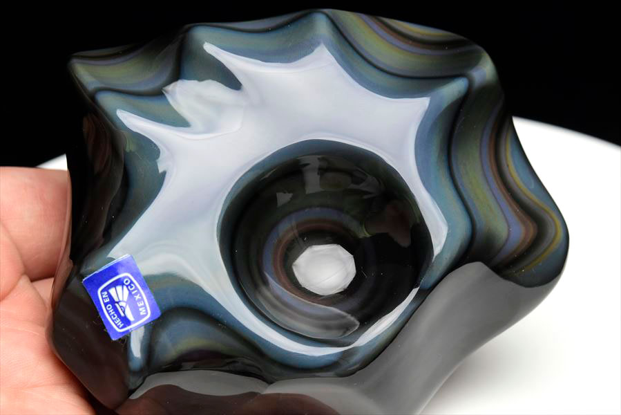 全面レインボー】レインボーオブシディアン フリーフォーム 置物（約