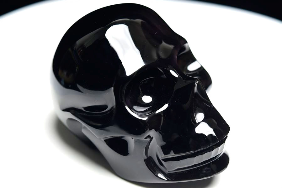 スカル】レインボーオブシディアン ドクロ・髑髏（骸骨）型 置物