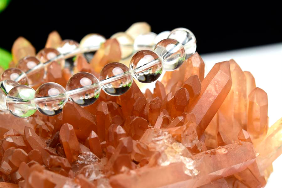 タンジェリンクォーツ（蜜柑水晶）タンジェリン水晶 クラスター