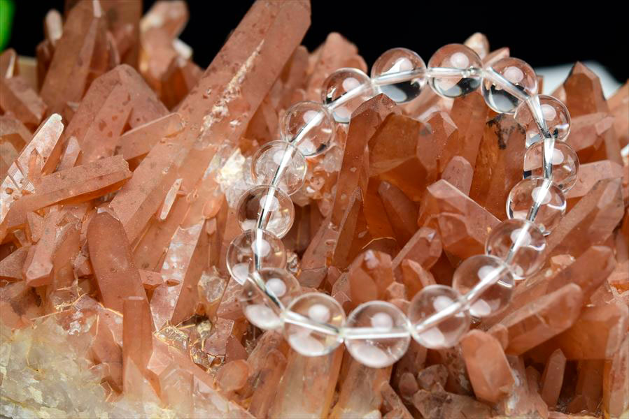 タンジェリンクォーツ（蜜柑水晶）タンジェリン水晶 クラスター