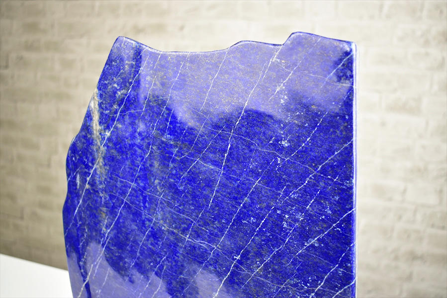 特大】アフガニスタン産ラピスラズリ ブロックポリッシュ原石｜アップ