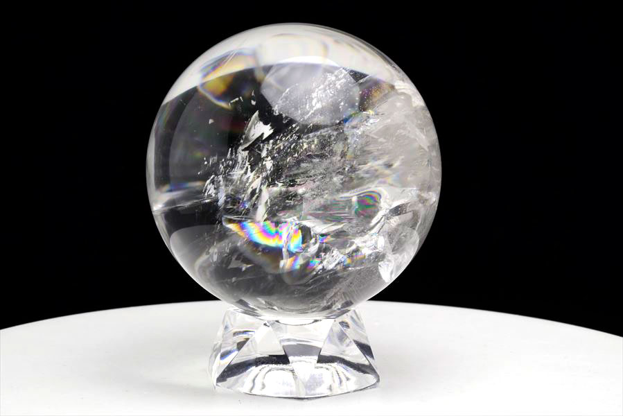 レムリアンシード（レムリアン水晶）丸玉｜置物｜虹入り｜極上品質