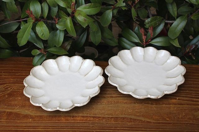 岐阜県土岐市のカネコ小兵製陶所のリンカ21プレート白錬 うつわ家膳