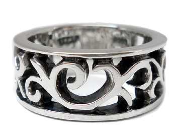 スタイルユー【UZU】（ウズ）「唐草透かしデザインのシルバーリング」