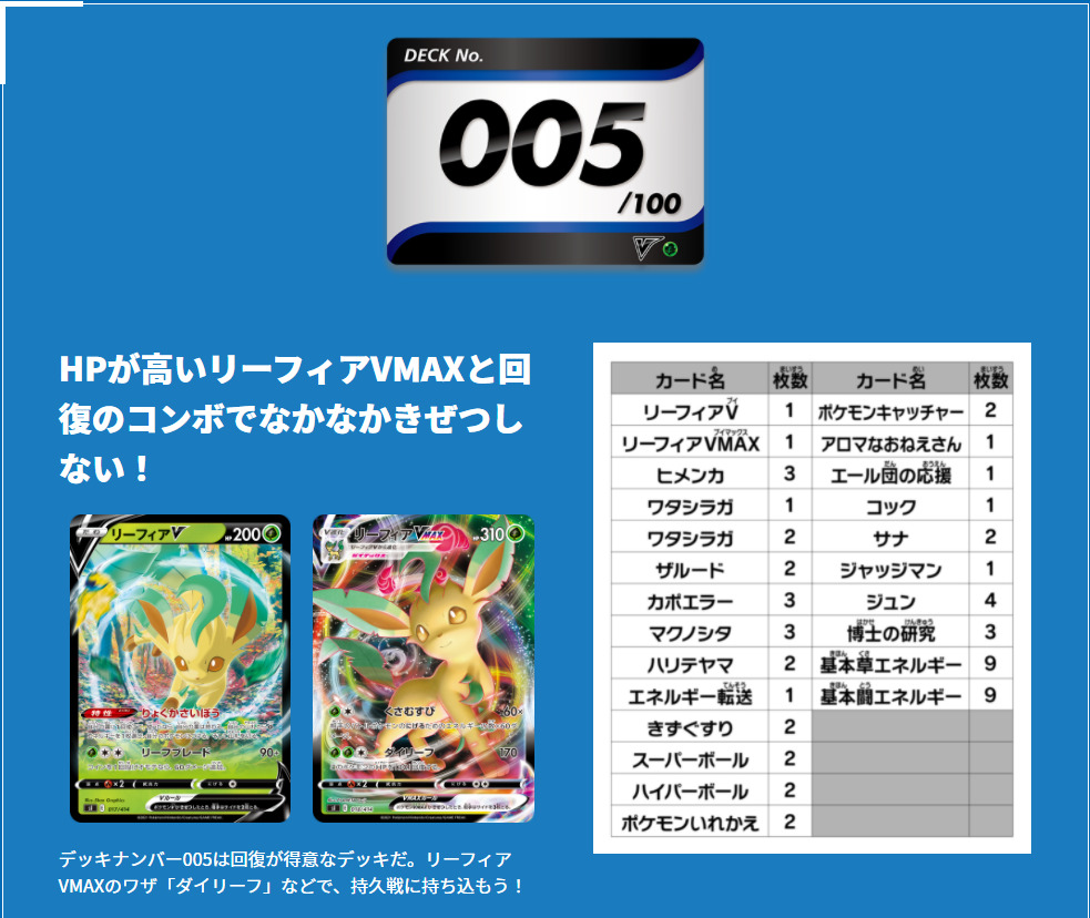 スタートデッキ100・NO01～10デッキリストまとめ｜ポケモンカードの