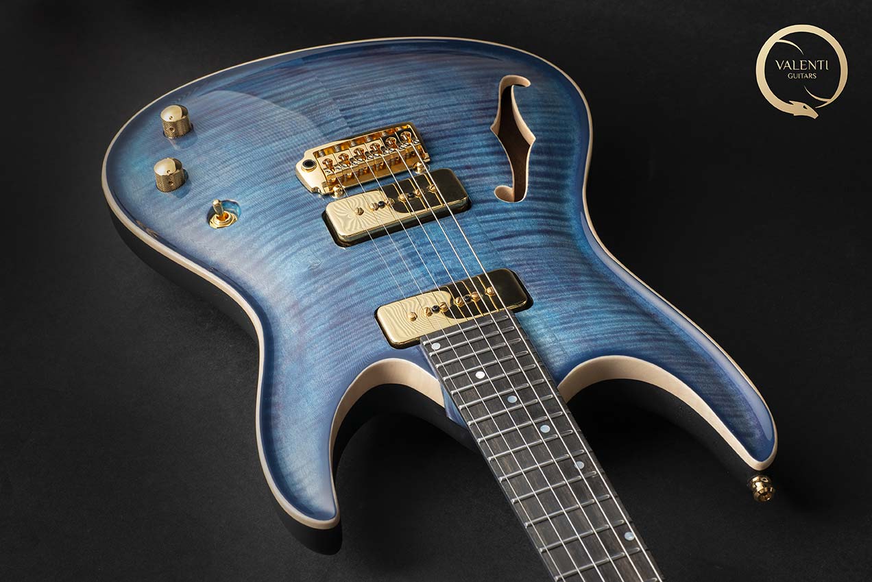 Nebula Carved Semihollow | Valenti Guitars