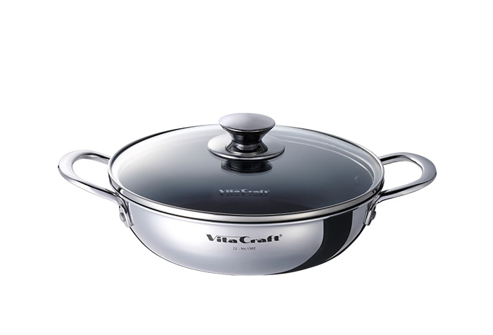 テーブルパン 22cm (ガラス蓋付き) | ビタクラフトオンラインショップ