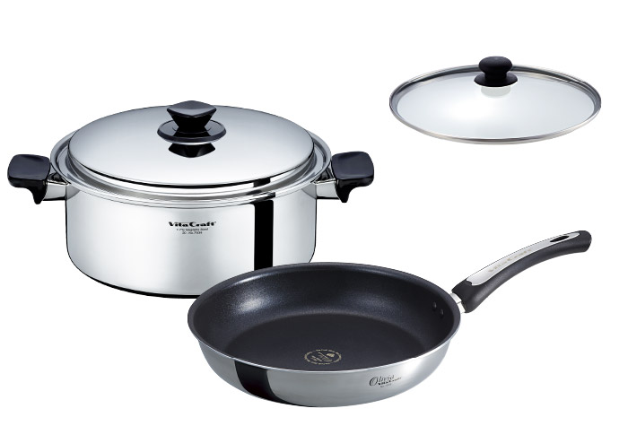 SALE】Sシリーズ 両手鍋 5.5L + オリビア フライパン セット | ビタ