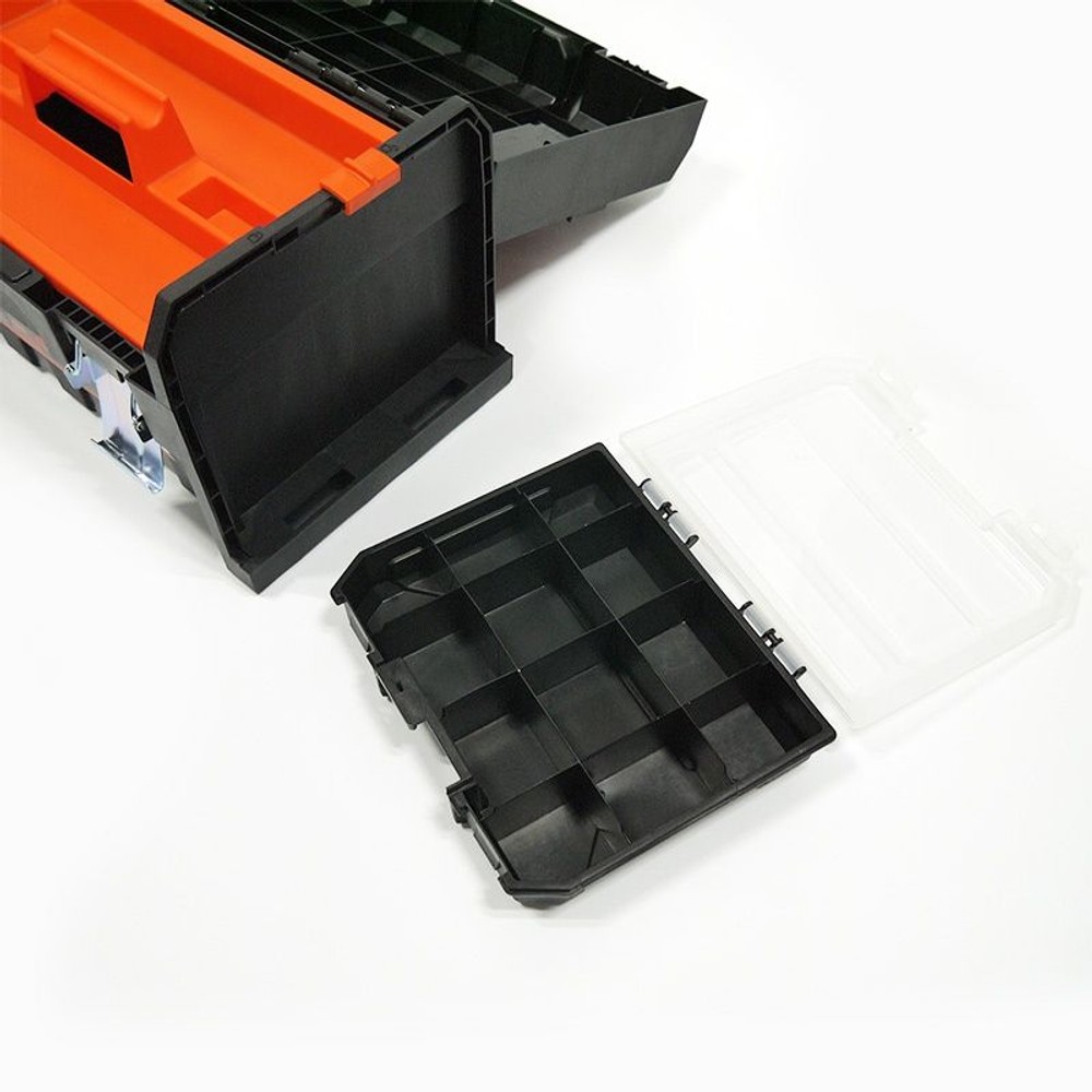 ツール＆ダブルパーツ収納ボックス 320348 黒 | ホームセンター