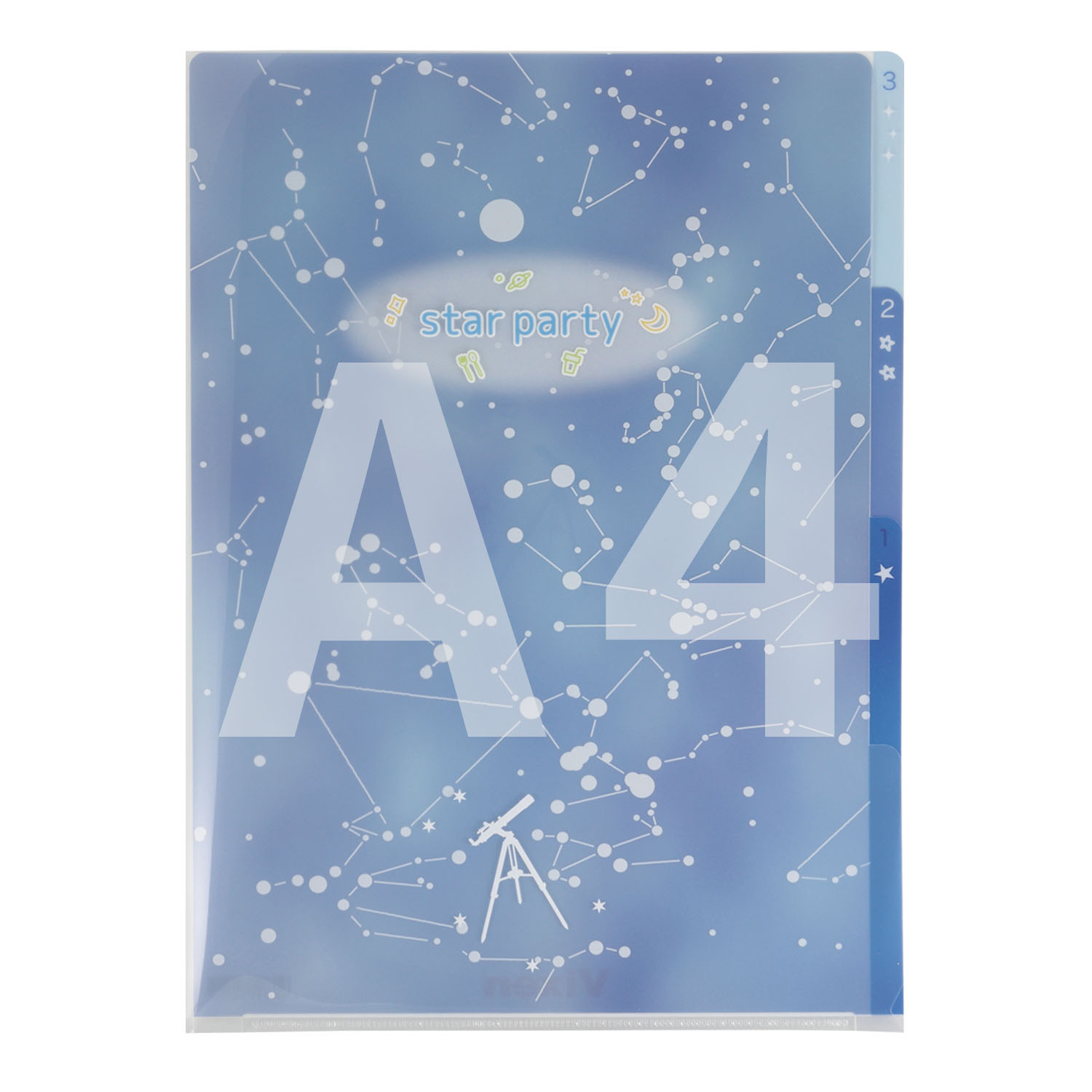 Vixen ステーショナリー 3Pクリアフォルダー A4 星座柄 | ビクセン