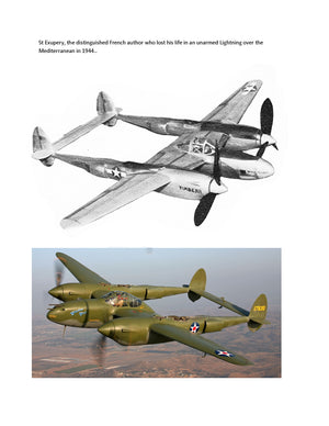 Full Size Printed Plan P 38 F Lighting Scale 1/18 Wingspan 34 1/2
