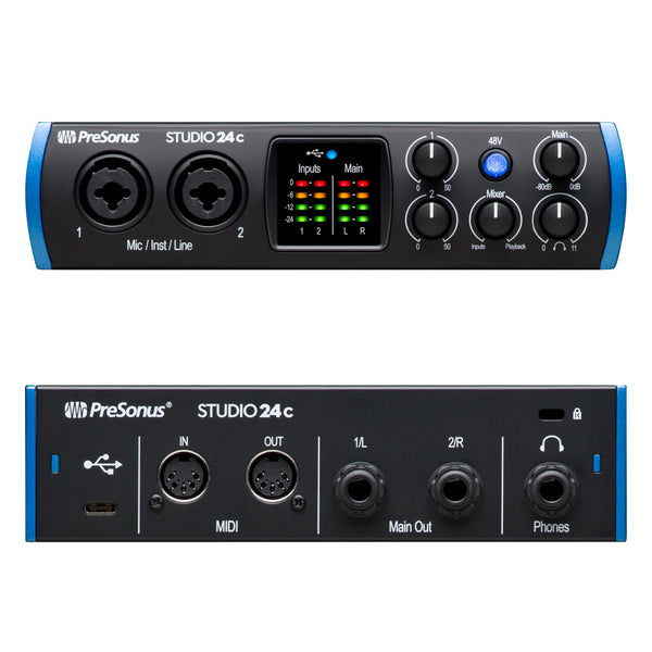 PreSonus Studio 24c (2) XMAX Analog Mic Preamps 2777700403