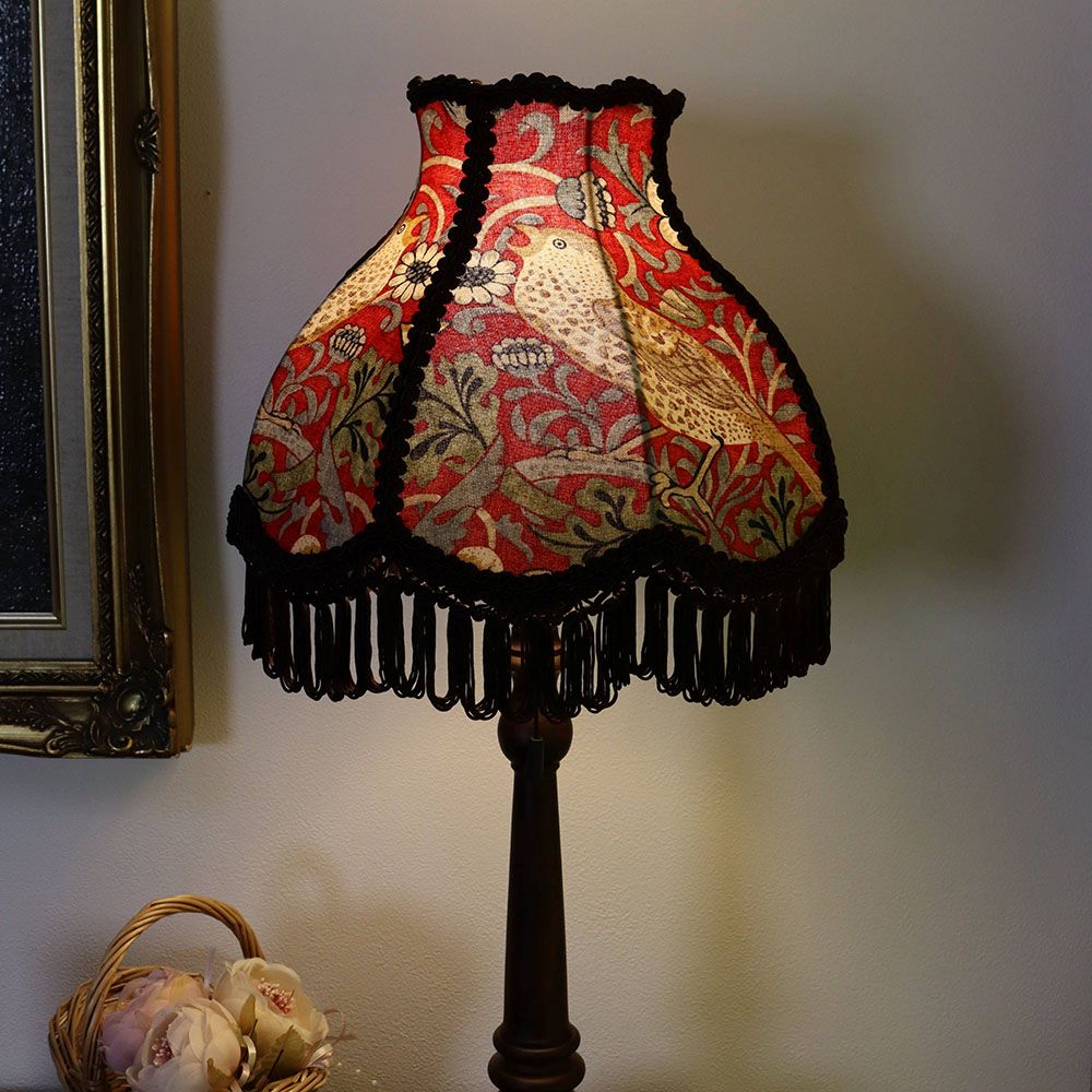 フリンジがオシャレ♪ テーブルランプ（いちご泥棒） CL1-ADS-002STR-R