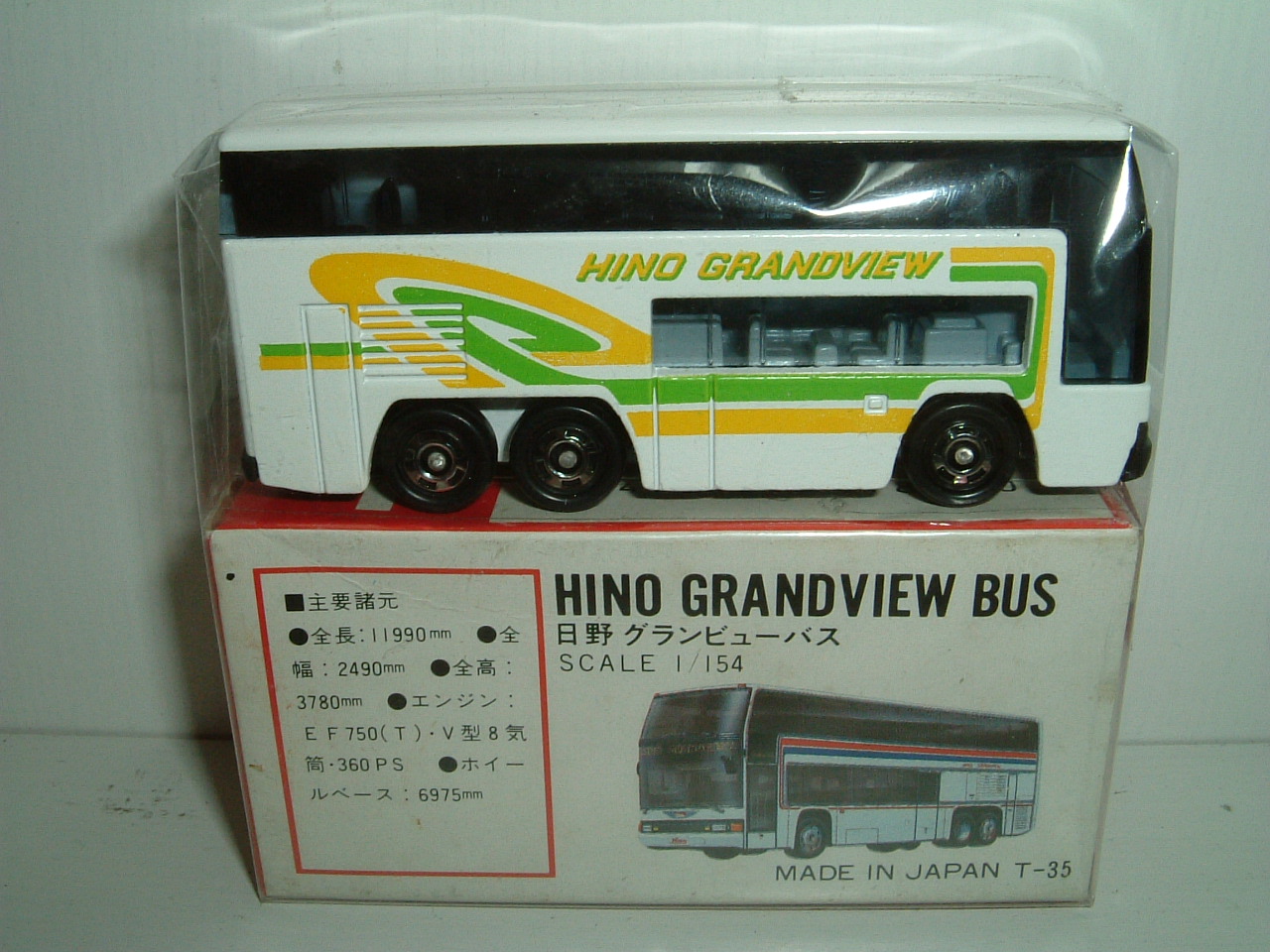 赤箱トミカ（絶版・日本製） No.1 日野 グランビューバス ビクトリー
