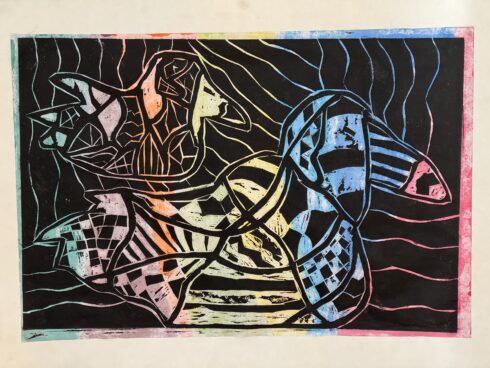 5年生】木版画（白黒・彩色） - 郡山ザベリオ学園 小学校