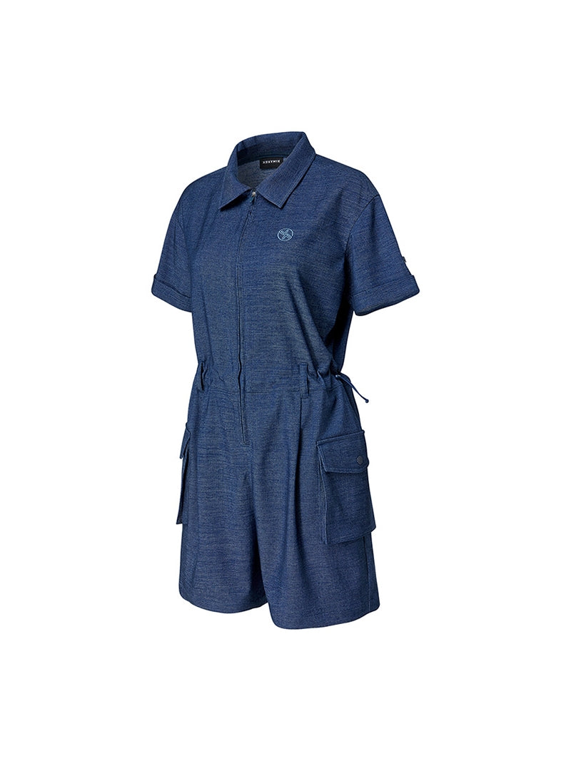 デニムライク コンフォート ジャンプスーツ