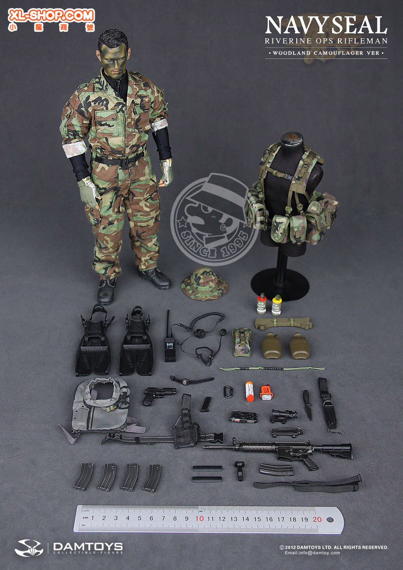 DAMTOYS - Navy Seal Riverine OPS - RIFLEMAN [Woodland Camoflager Ver.]
