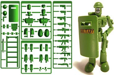Hasbro - Stikfas AFK-02 Green Alpha Male Milirary