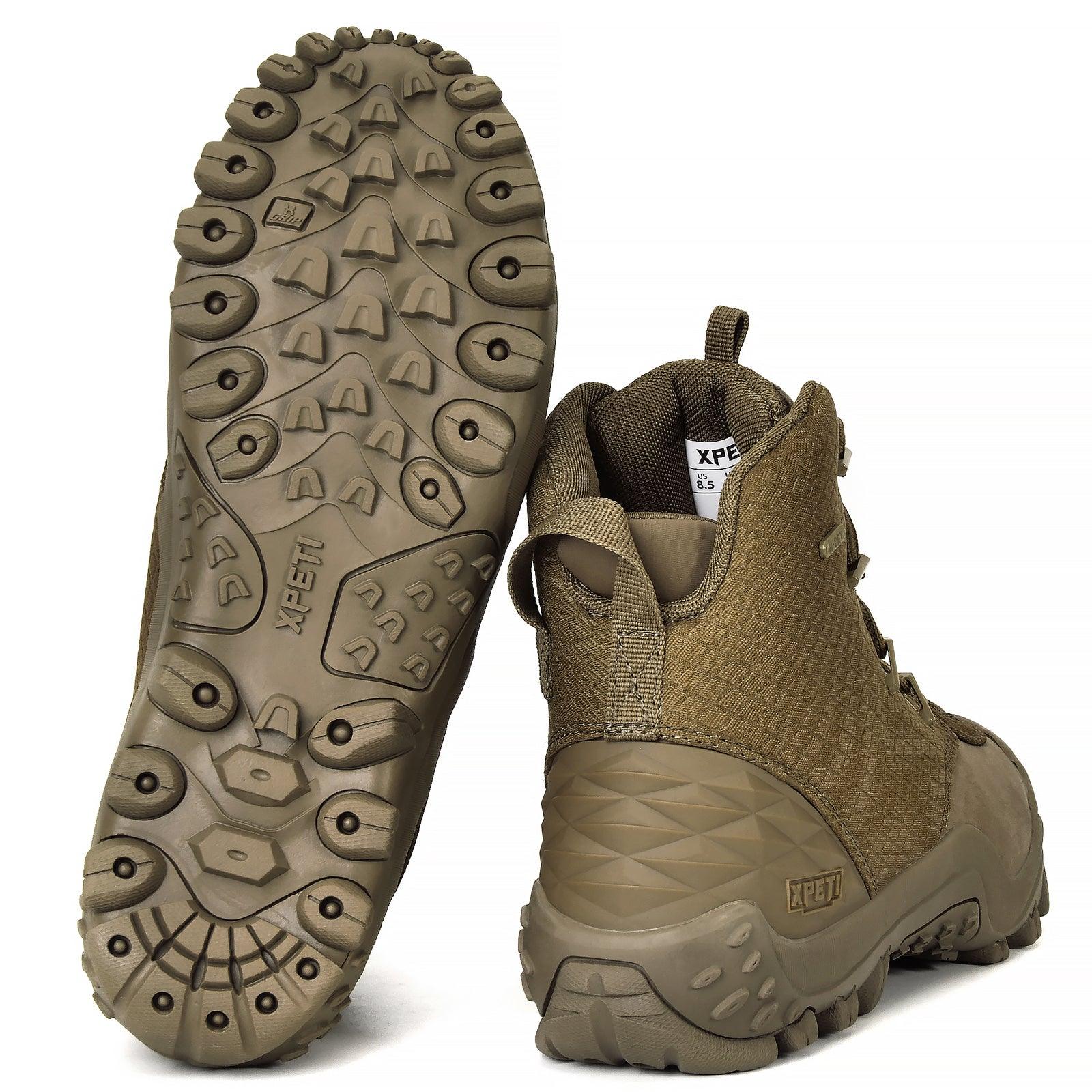 XPETI Men's Bravo leather waterproof Military and Tactical boot