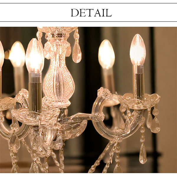 LED対応】 クリスタルガラスシャンデリア 3灯(トリオ・クリア