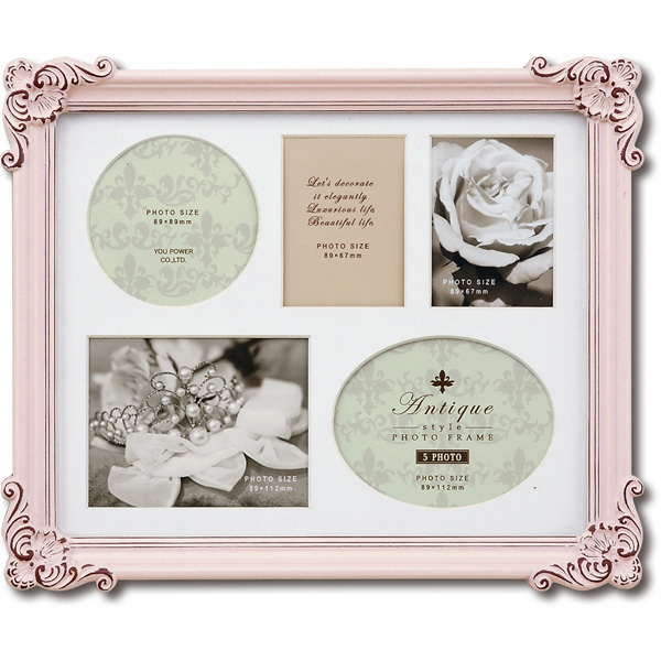 アンティークスタイル フォトフレーム「スクエア・5ウィンドー