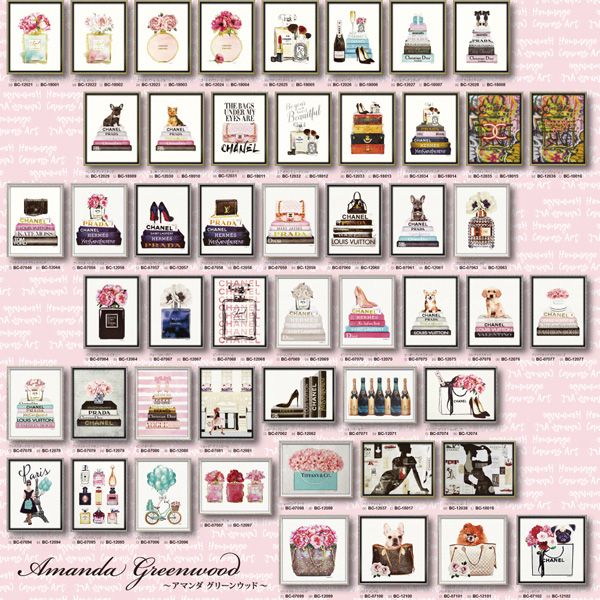 オマージュキャンバスアート「ゴル ブックスタック(Sサイズ