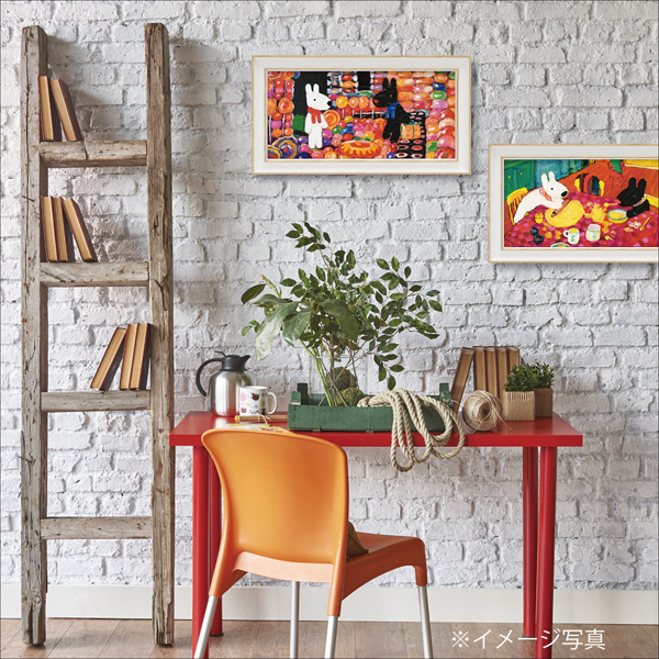 リサとガスパール アートフレーム「おかしづくり(ワイドSサイズ