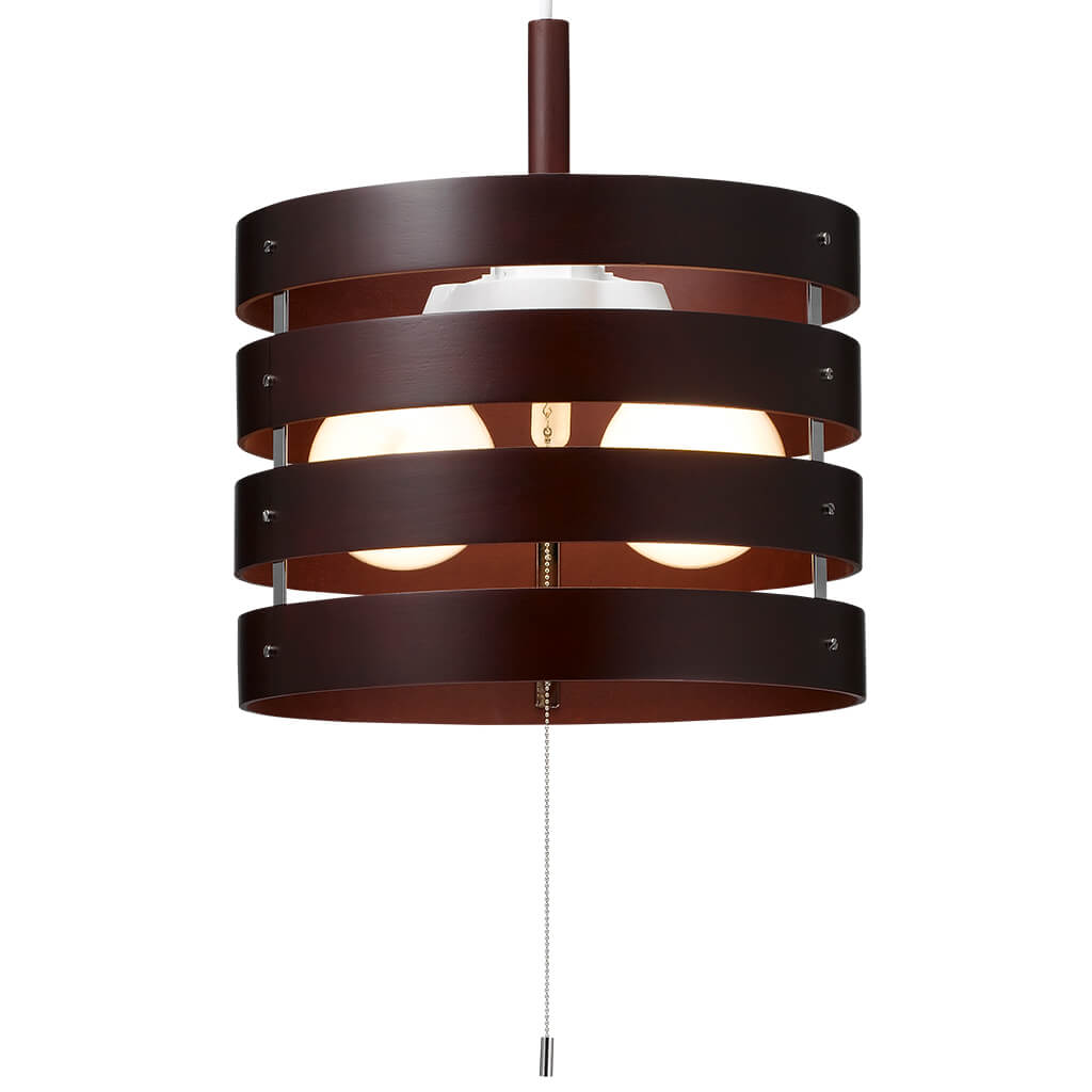 木製リングペンダントライト（ランプ別売・100W×2灯）E26｜YAZAWA