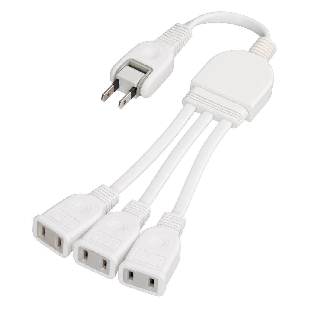 ACアダプター用4分配延長コードホワイト｜YAZAWA CORPORATION