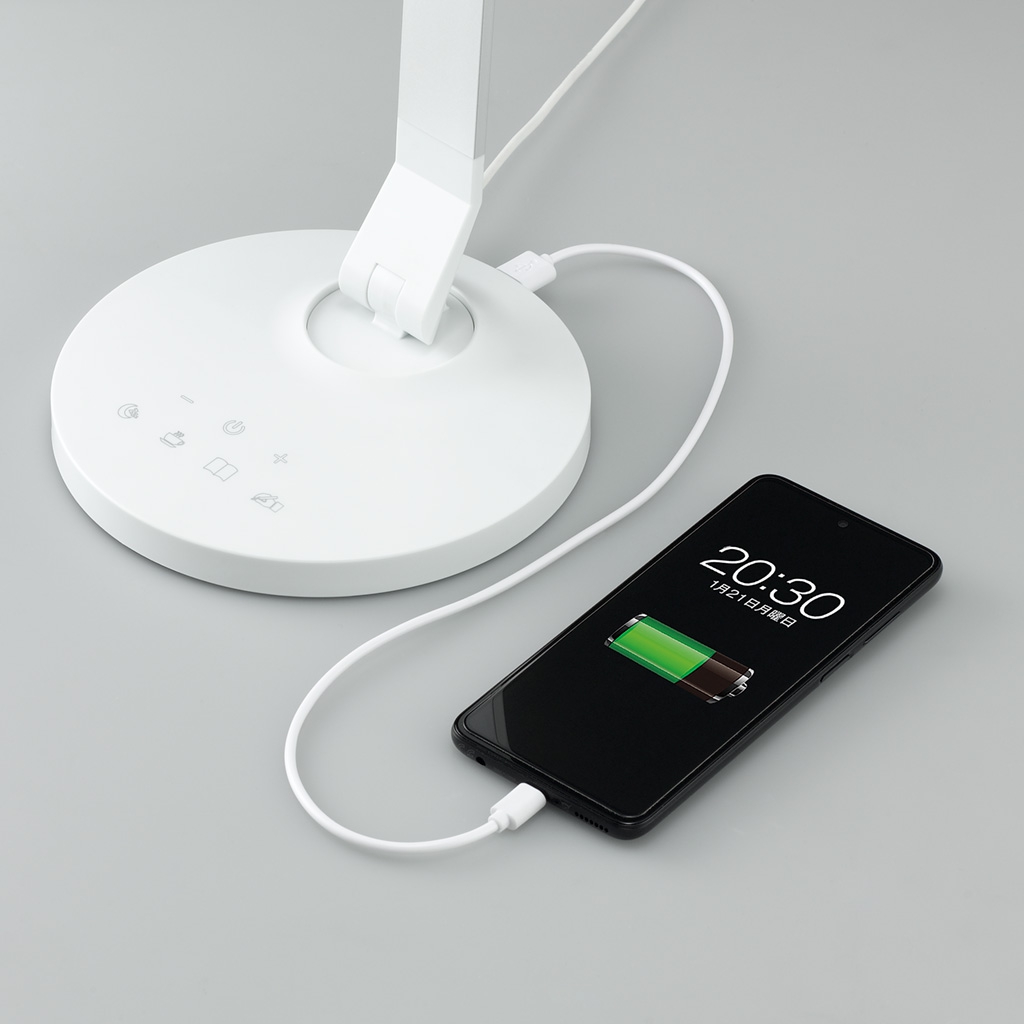 調光調色USB出力機能付きLEDデスクスタンド｜YAZAWA CORPORATION