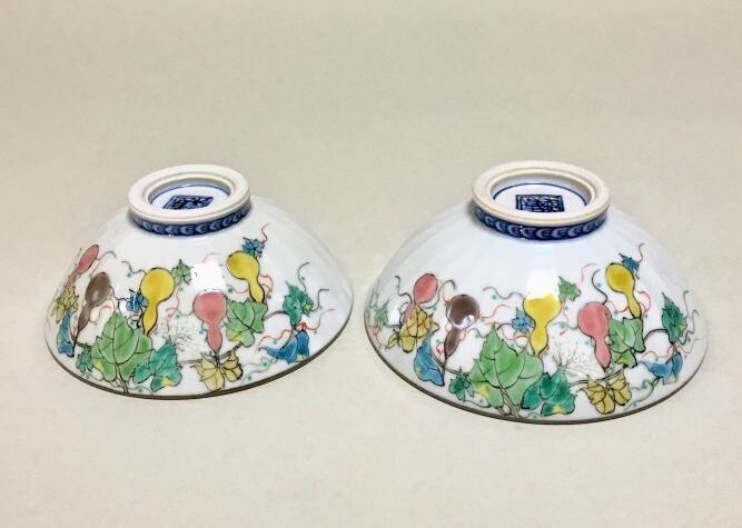 京焼・清水焼 ご飯茶碗 色絵六瓢 （いろえむびょう）｜京焼・清水焼