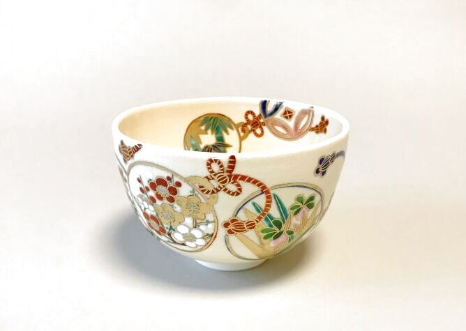 京焼・清水焼 抹茶碗 色絵鏡裏 （いろえかがみうら）｜京焼・清水焼