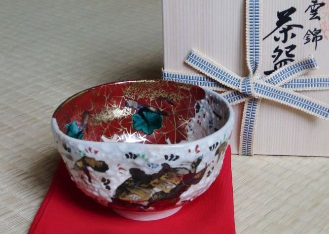 清水焼 抹茶碗 乾山雲錦 （けんざんうんきん）｜清水焼・陶器の