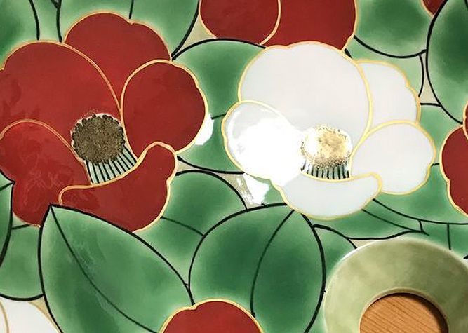 新居・店舗のトイレ洗面器・KIYOMIZUアート 「椿詰」｜清水焼・陶器の