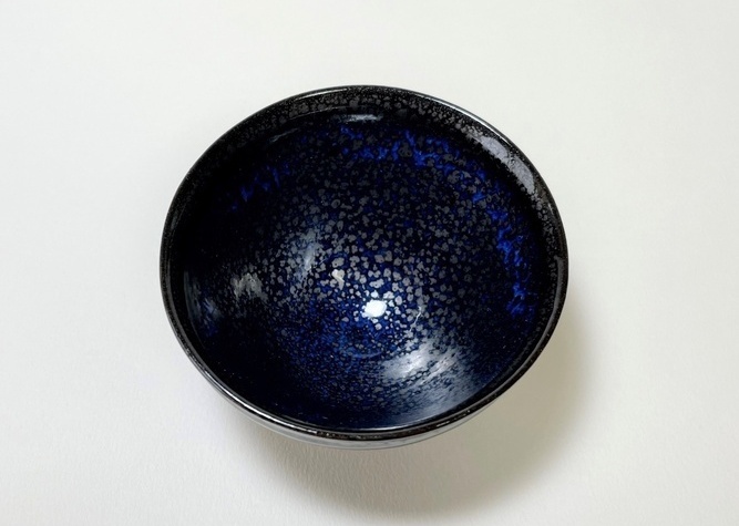 清水焼 鎌田幸二 作 ぐい呑 油滴天目 （ゆてきてんもく）｜清水焼