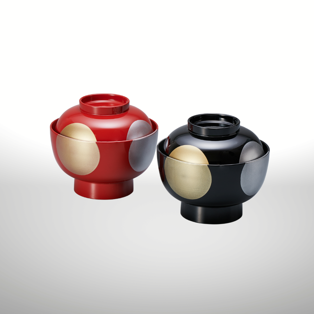 日月4.5雑煮椀（朱）KT2244TA | 山中塗（山中漆器）オフィシャルサイト