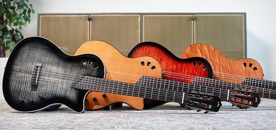 好評のCórdobaエレクトリック ナイロンストリングス ギターとGuild