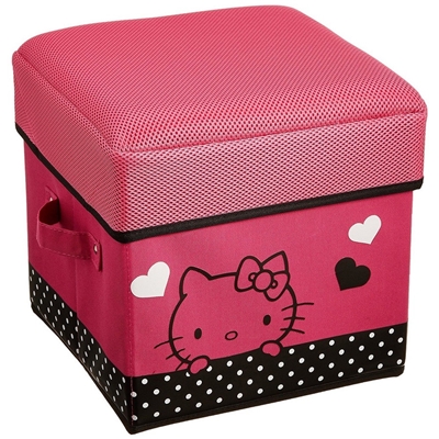 山善 YAMAZEN ハローキティ(HELLO KITTY) 収納ボックススツール(取っ手
