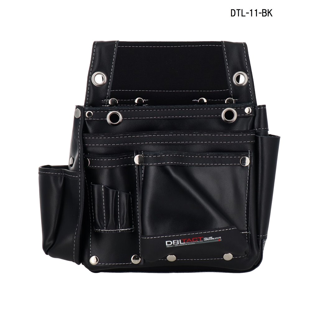 DBLTACT(ダブルタクト) 本革卓越 釘袋 2段 墨ツボケース付 ブラック