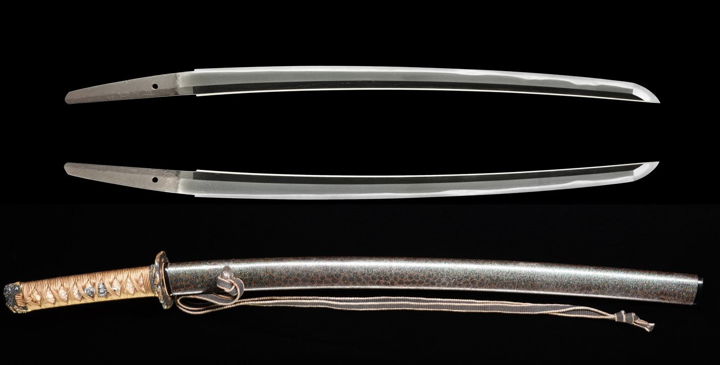 脇指】 井上真改 / (菊紋) 寛文十三年八月日（特別保存刀剣）<span