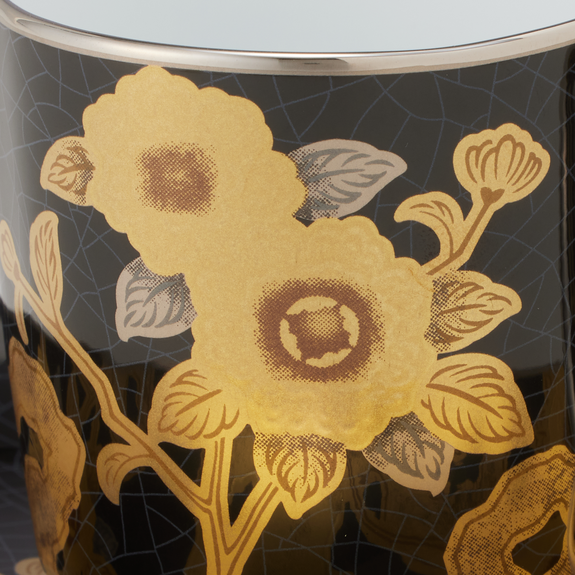 オマージュコレクション 黒絵薔薇文/デミタス碗皿 | かぜとゆき