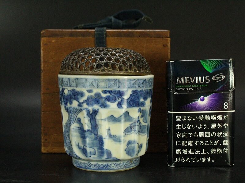 中国美術 青花 祥瑞 時代 香炉 銀火屋 47g 唐物 香道具(YB599) | 京都