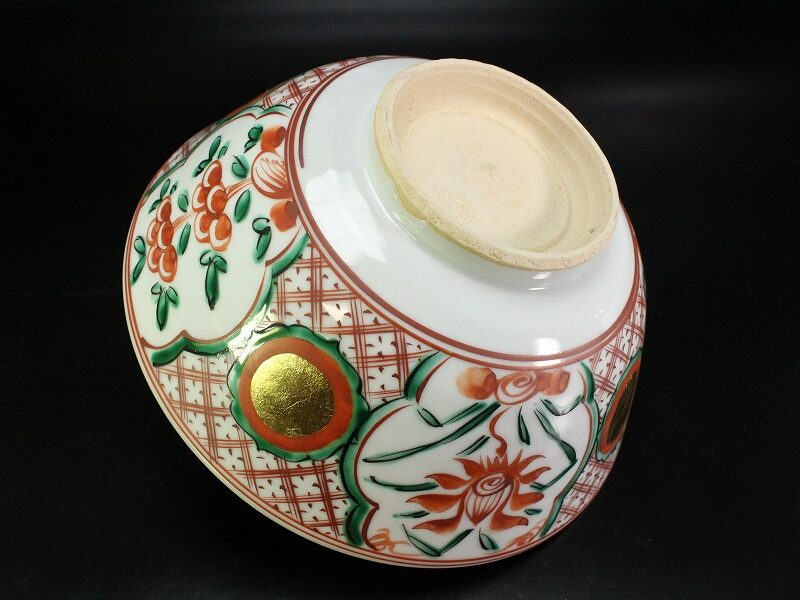 茶道具 三浦竹泉造 唐物写 呉須赤絵碗 菓子鉢 在銘 共箱(MF599) | 京都