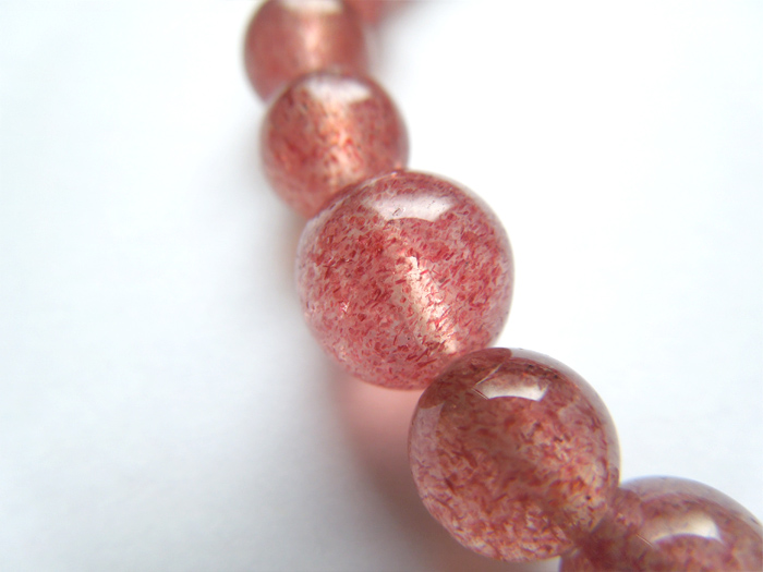 ストロベリークォーツ7.5mmブレス共仕立 お数珠の安田念珠店へ｜総本山